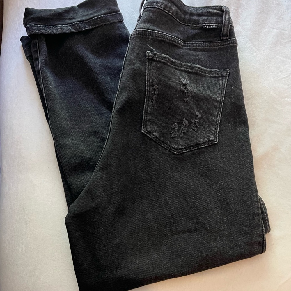 Risen Black Denim Jeans